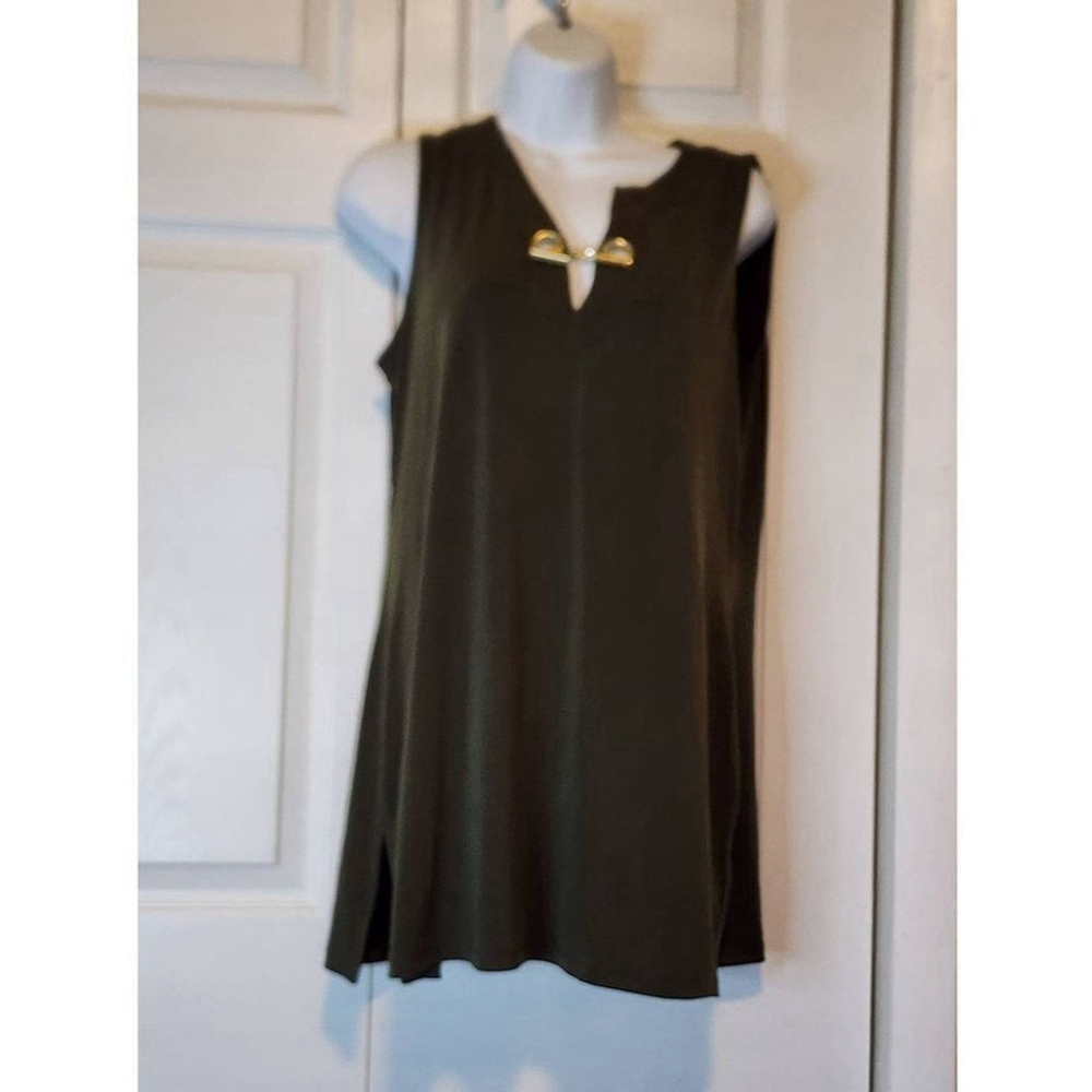 Michael Kors Sleevless Olive Blouse - Picture 2 of 7